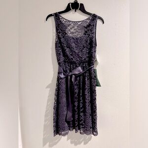 NWT Simply Liliana Purple Lace Dress Sleeveless Size 4